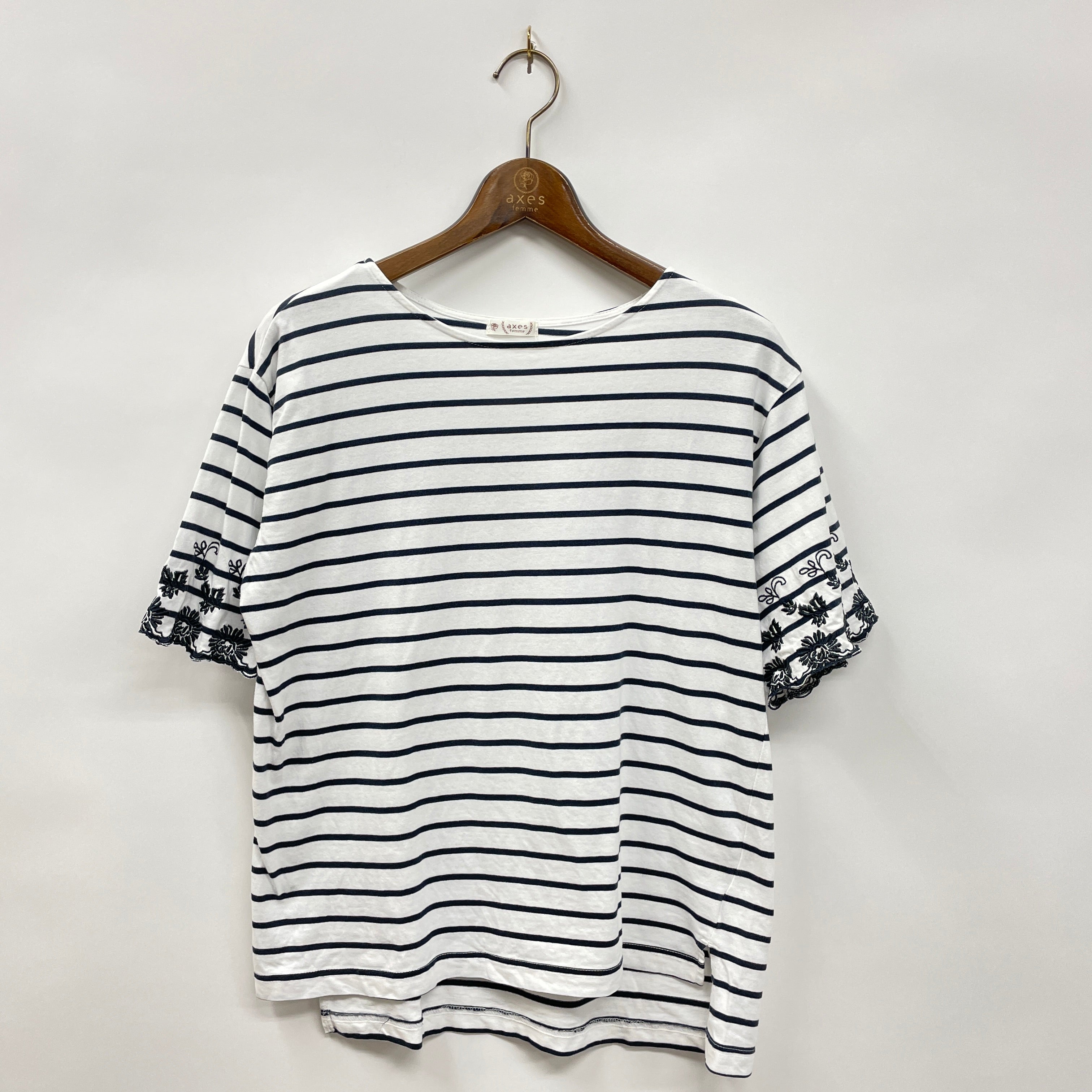DAIRIKU 22aw MISSMACH 刺繍ロンT ボーダー DAIRIKU】 