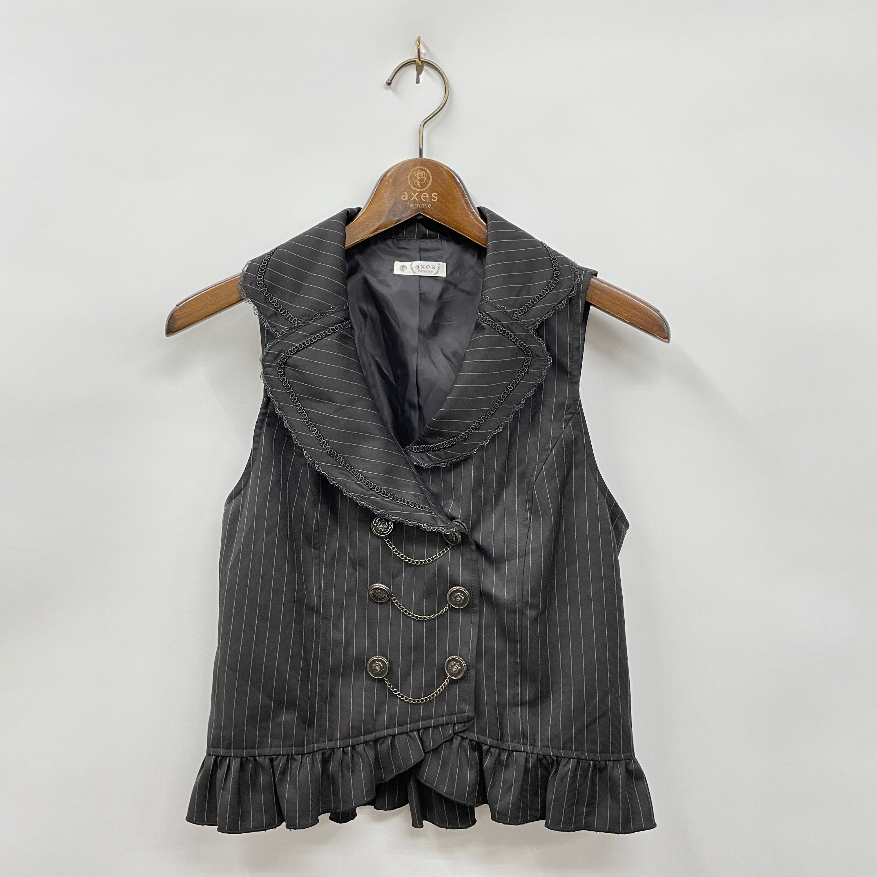 ストライプ柄ラップデザインベスト Mサイズ ストライプ柄ベストトップス - 692 | ZARA Japan / 日本