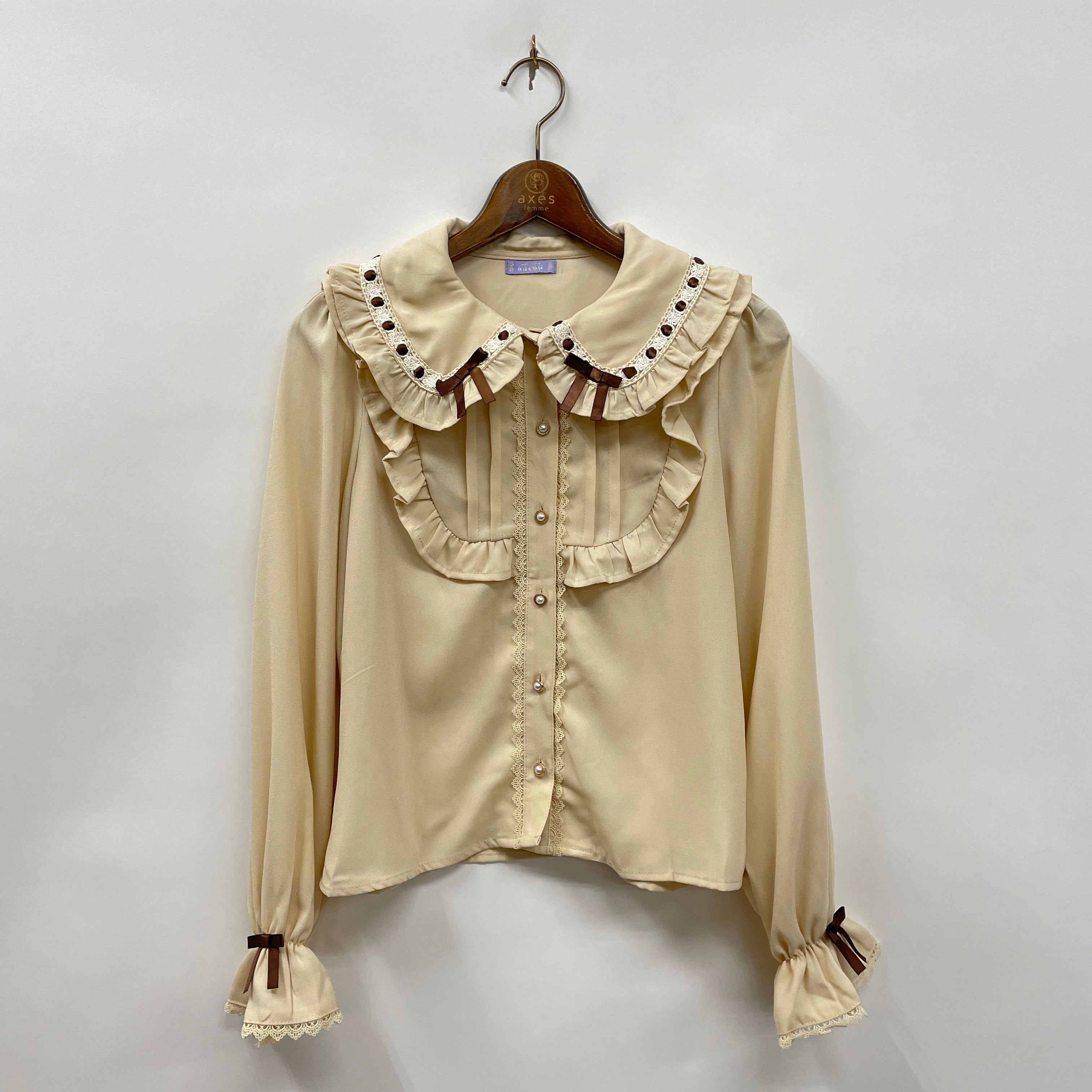 梯子レース丸襟ブラウス – PASTEQIDOR