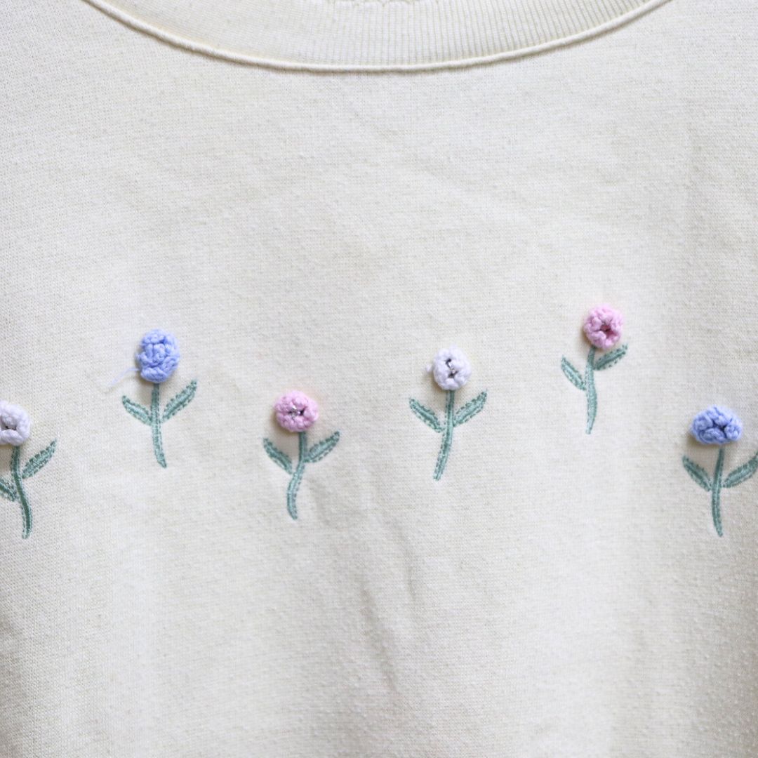 【USED】花刺繍プルオーバー