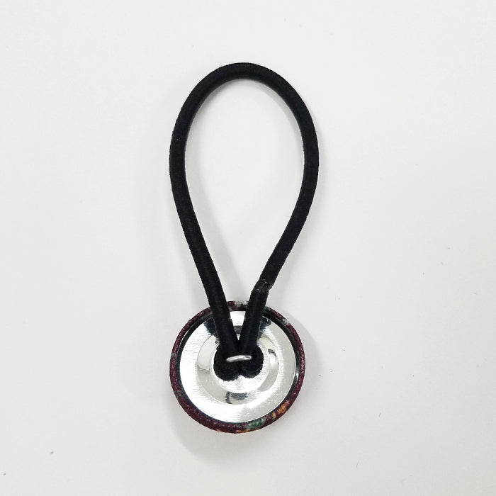 ボタンヘアゴムオーダーページ 残り2点☆『オーバル型 ブレード＆ビーズ刺繍のくるみボタン