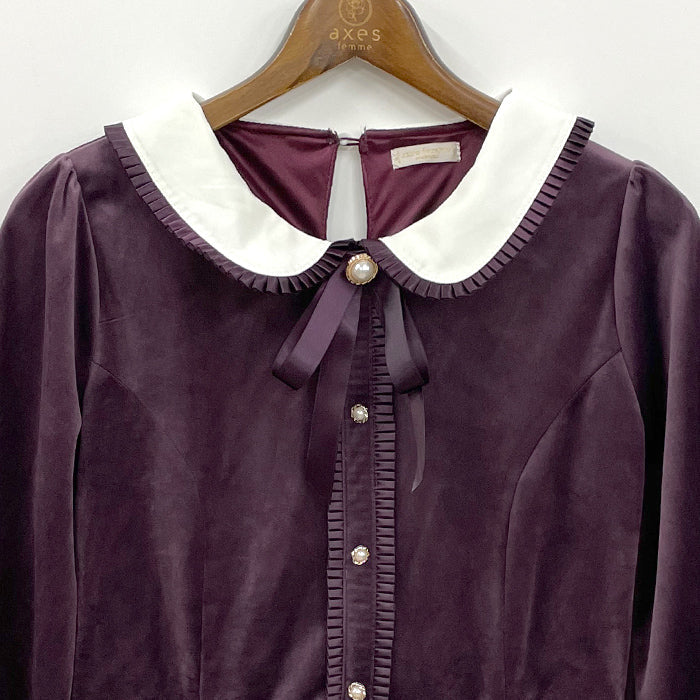 ポケットリボン刺繍ベロアOP – PASTEQIDOR