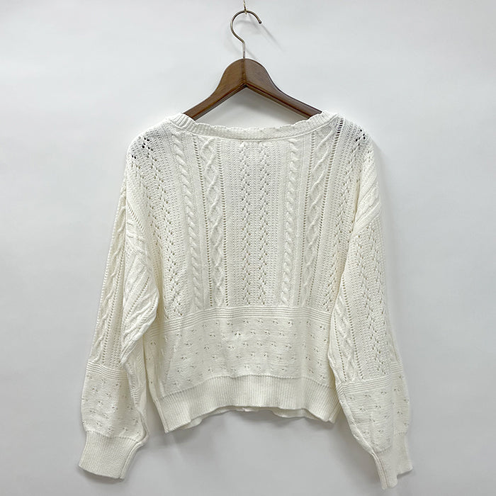 透かし編みニットカーディガン – PASTEQIDOR