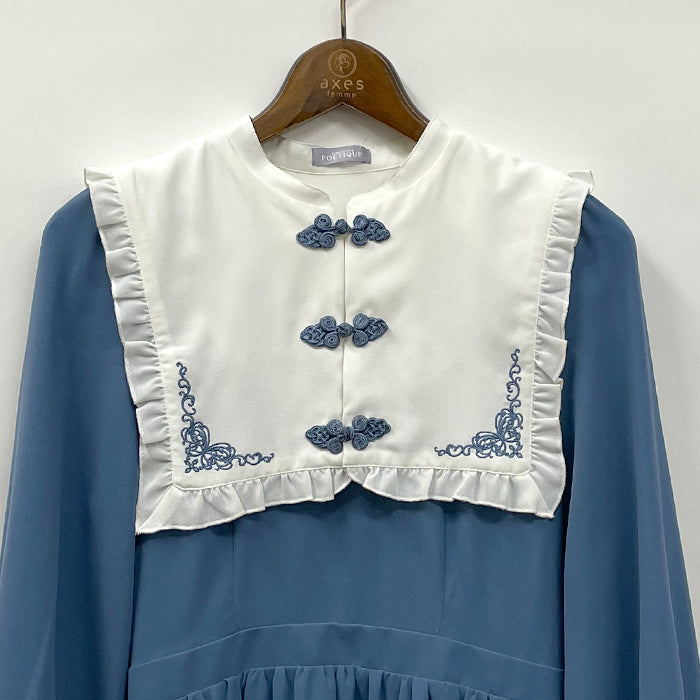 チャイナボタン刺繍襟付OP – PASTEQIDOR