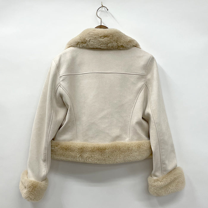 フェイクファー ライダースジャケット ファーライダースジャケットフェイクレザー : miniministore