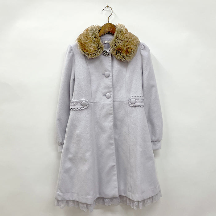 ファー襟Aラインコート