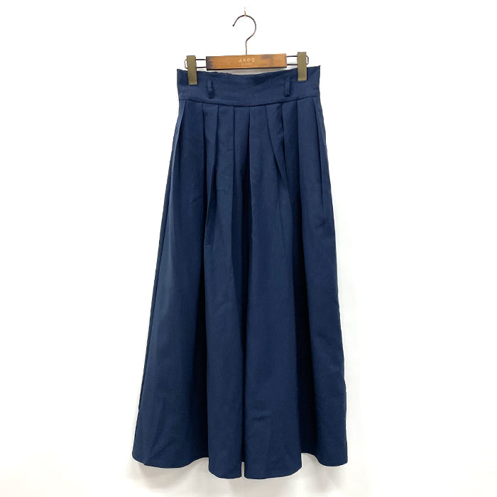 1回着用　アクシーズ　ハイウエストプリーツ袴PT　紺　フリー axes femme（アクシーズファム）の「ハイウエストプリーツ袴