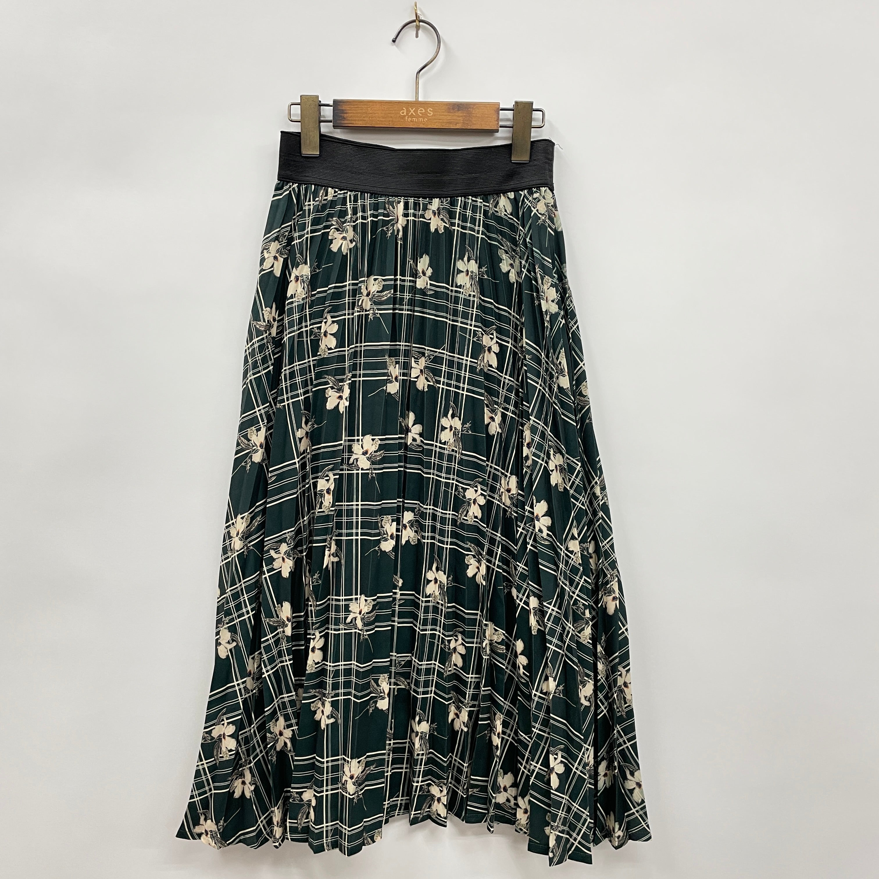 チェック花柄プリーツスカート – PASTEQIDOR