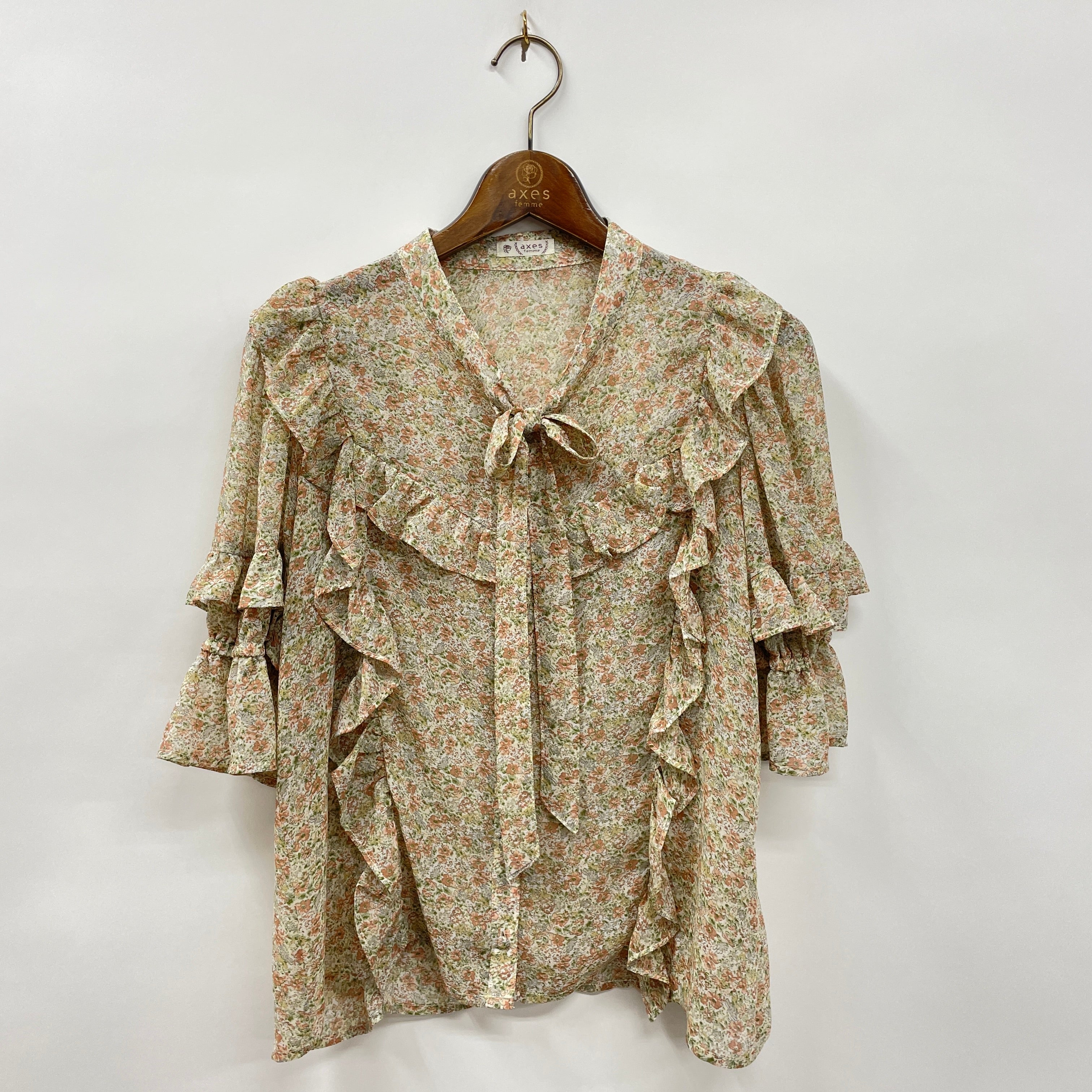 小花柄シフォンブラウス – PASTEQIDOR