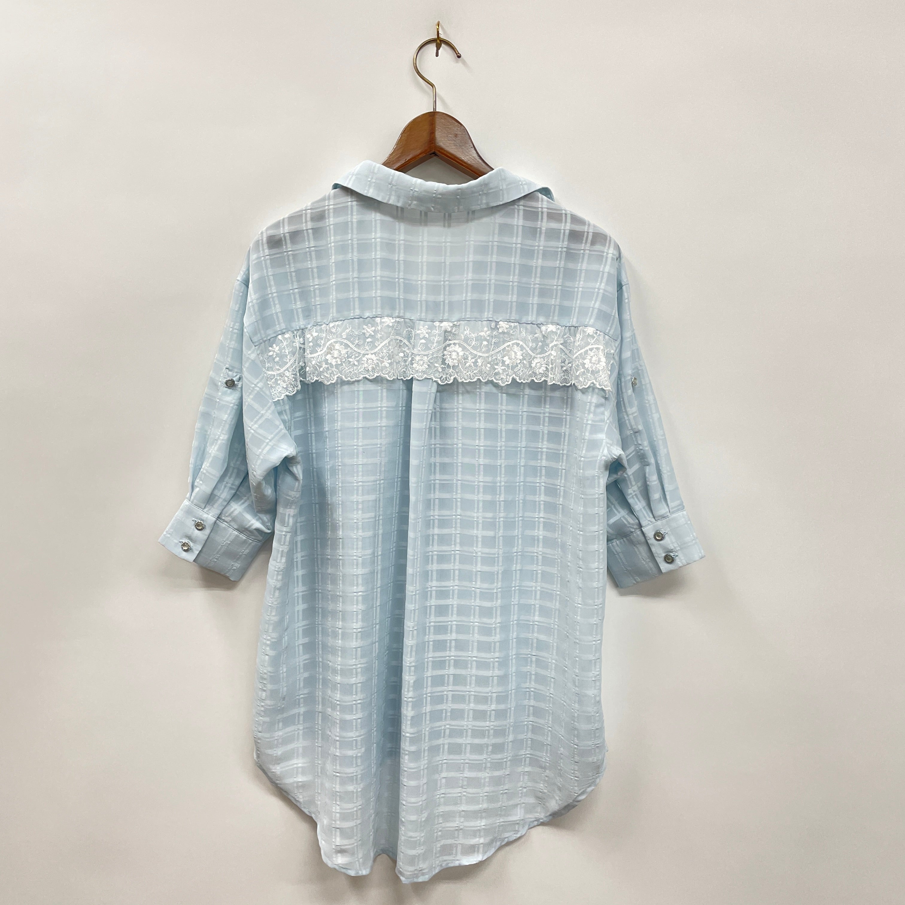 シアーチェックロングシャツ – PASTEQIDOR