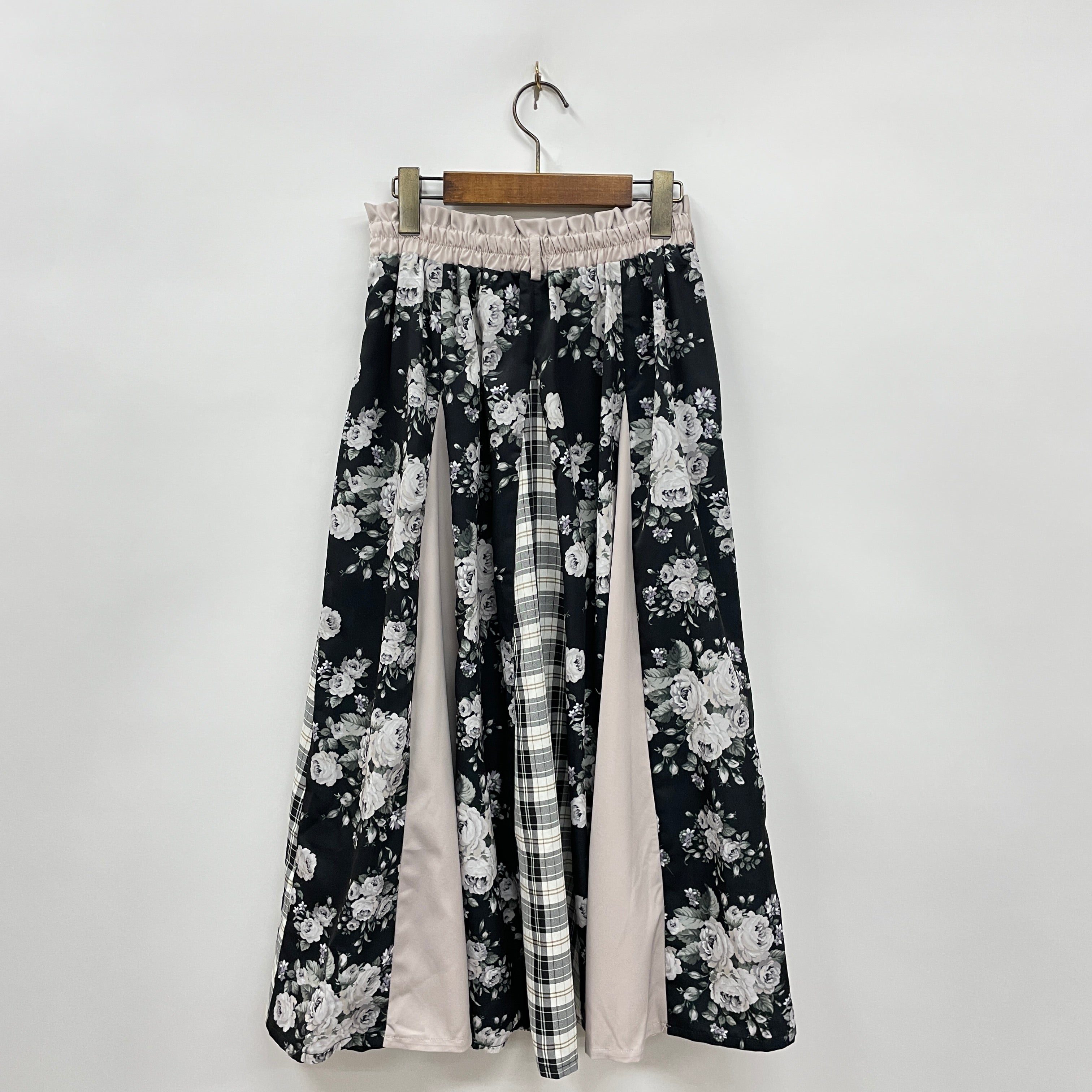 花柄×チェック柄切替SK – PASTEQIDOR