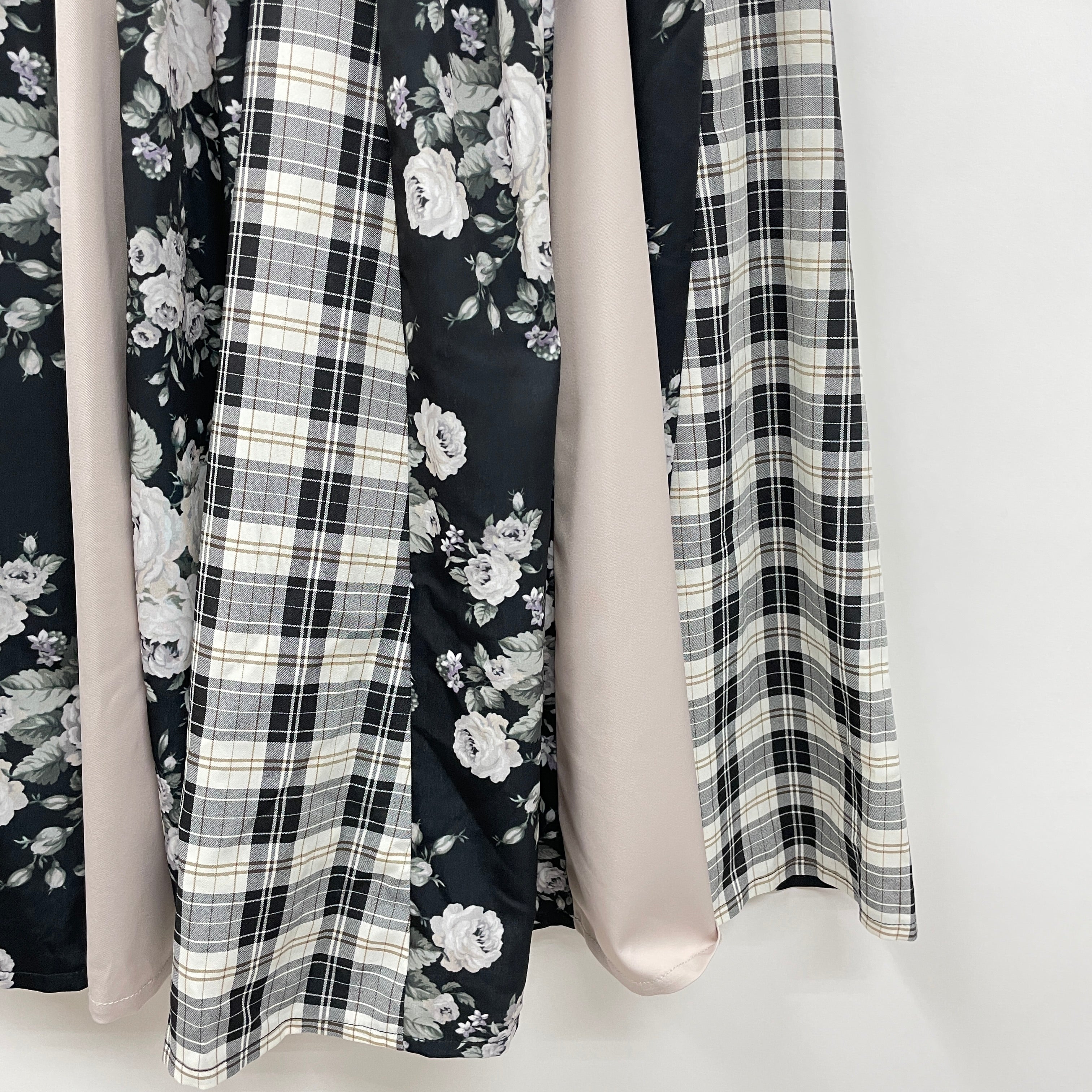 花柄×チェック柄切替SK – PASTEQIDOR