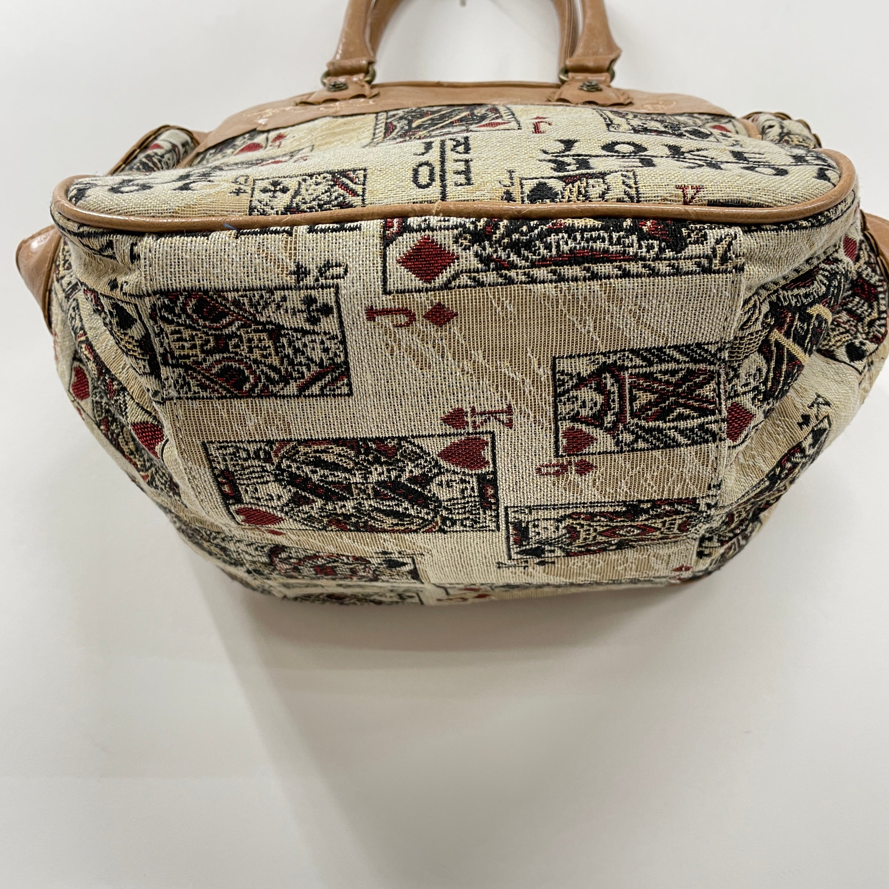 蚤の市 パリ ヴィンテージ フランス アンティーク コブランがま口バッグ ゴブラン織りがまぐちバッグ – France Antique 銀色アンティーク