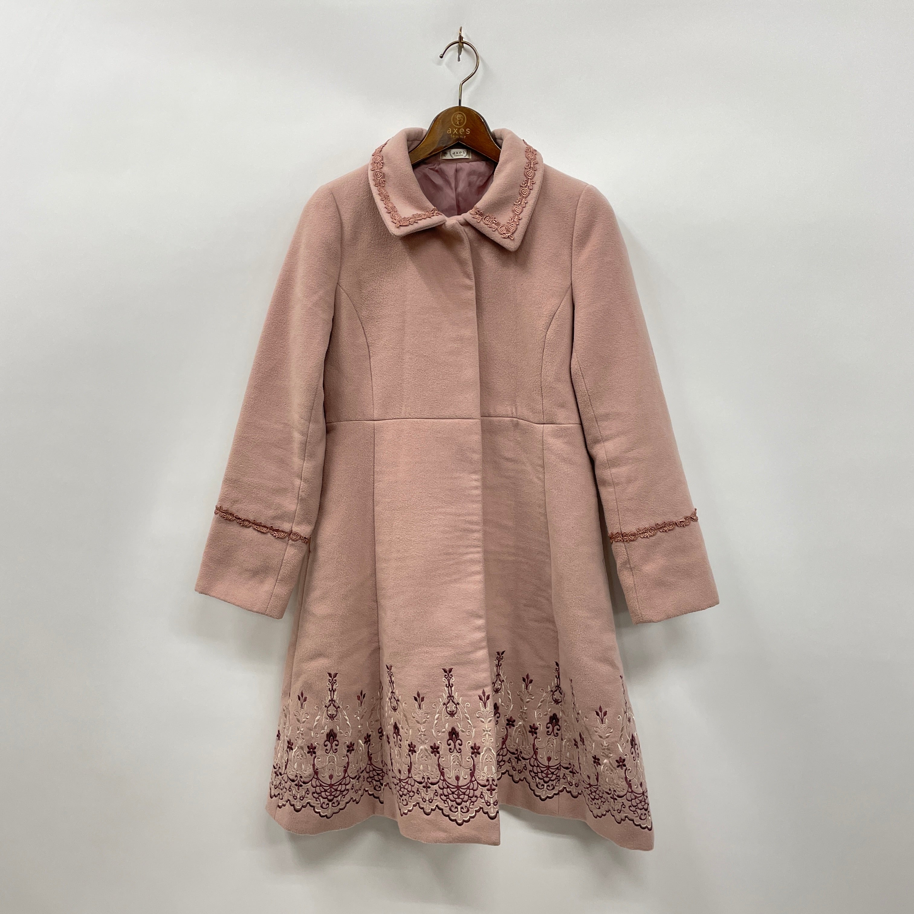 ・vintage ethnic coat 民族　ハンドメイド　手刺繍　コート モン族刺繍シンプルフード付きロングコート【B】 | タイの民族