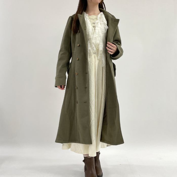 バタク カバートコート 英国製生地 美品 比翼仕立て バタク カバートコート 英国製生地 美品 比翼仕立て カバート