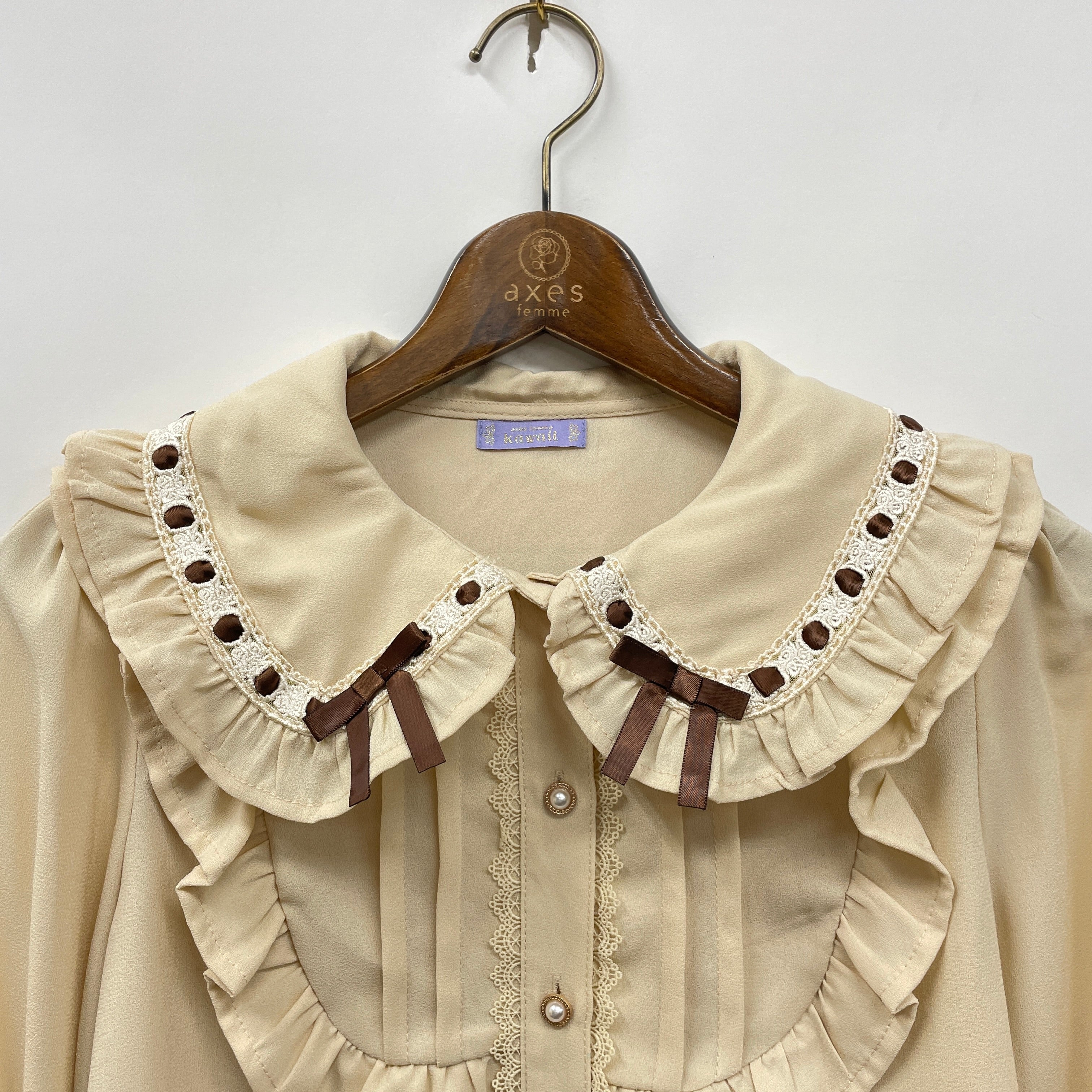 梯子レース丸襟ブラウス – PASTEQIDOR