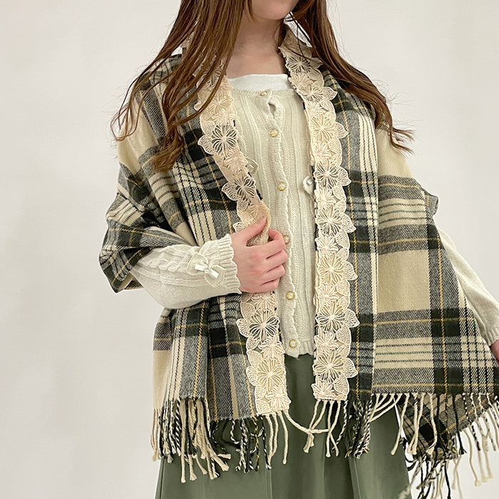 チェックマフラーポンチョ – PASTEQIDOR