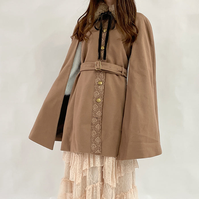 襟刺繍入りケープコート – PASTEQIDOR