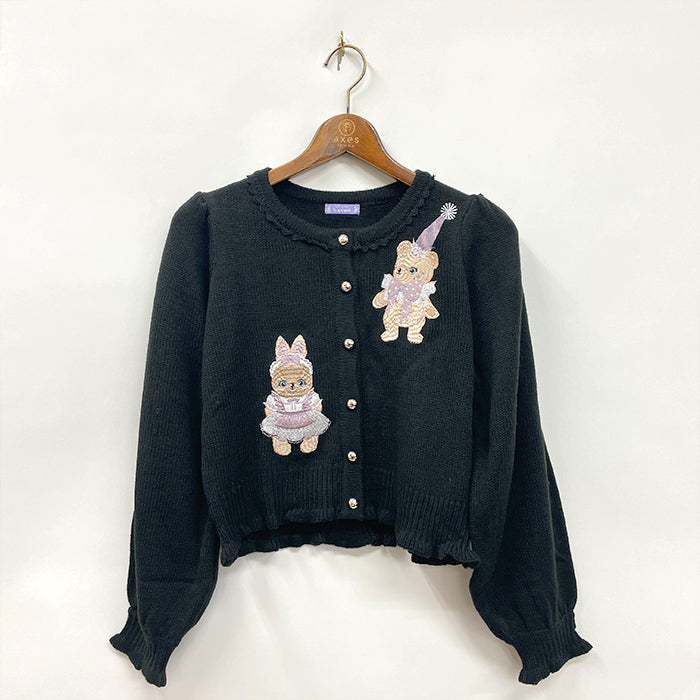 daidai vintage ハロウィンくまカーディガン　ファンシー ハロウィンナイト刺繍カーデ – PASTEQIDOR