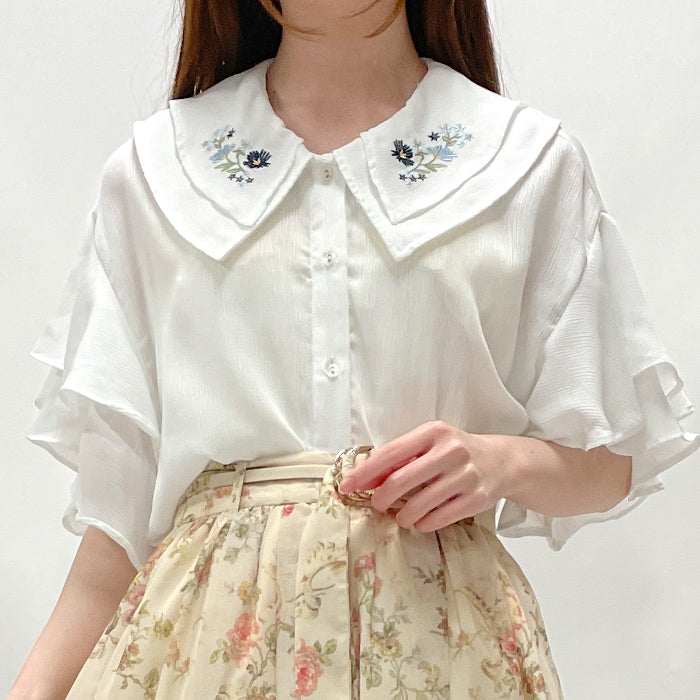 刺繍襟チュニックブラウス – PASTEQIDOR