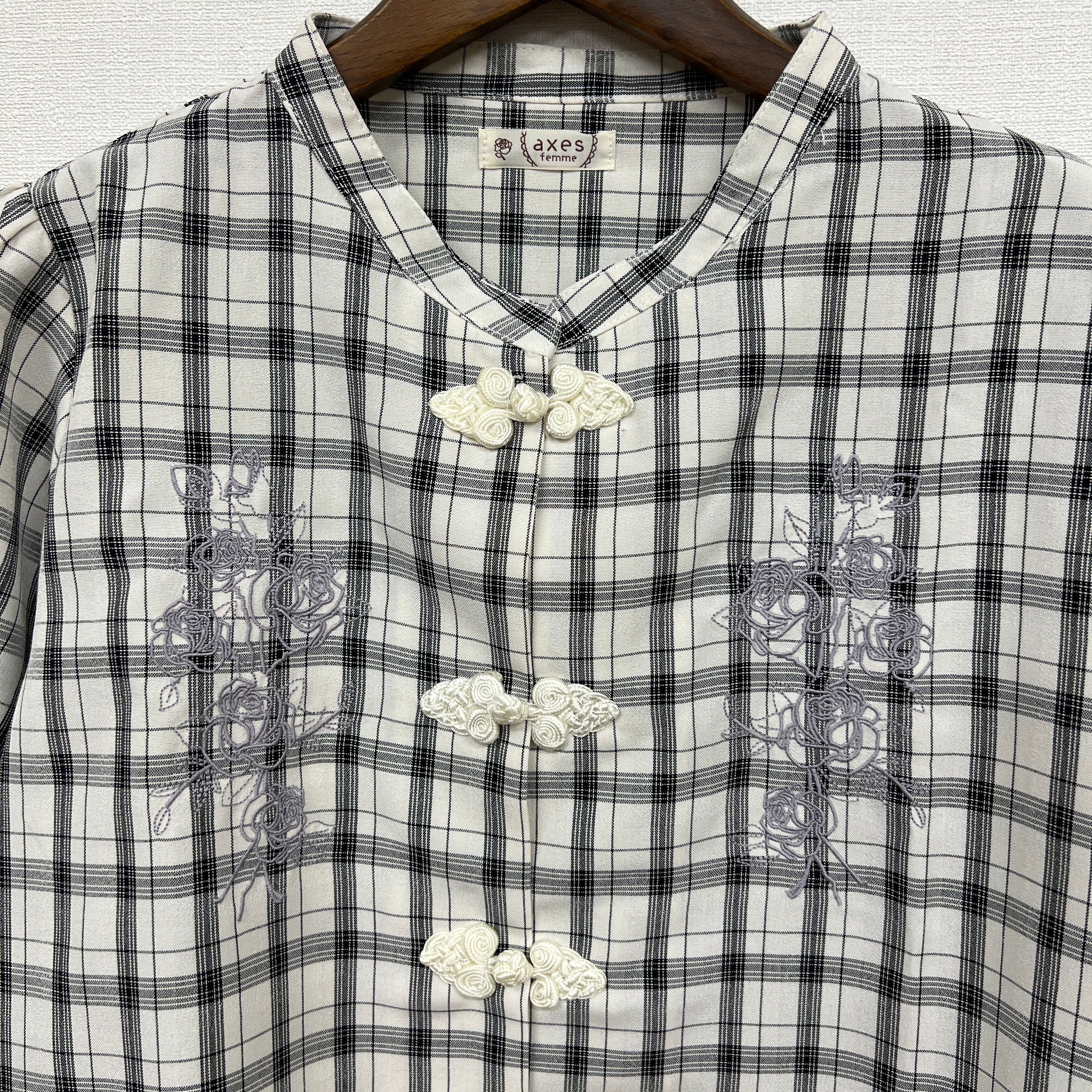 在庫確認中です❁︎ チェックチャイナシャツ – PASTEQIDOR