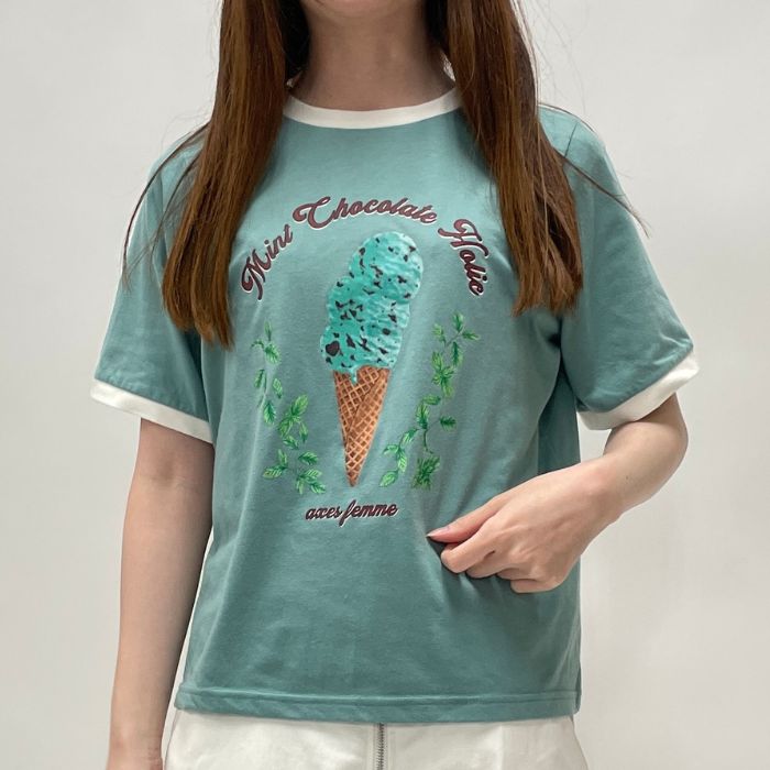 チョコミントプリントTシャツ – PASTEQIDOR