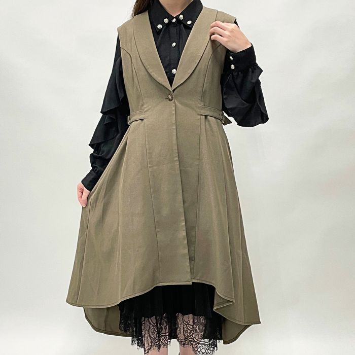 axes femme 古着 フィッシュテールロングジレ（レディース古着・古着